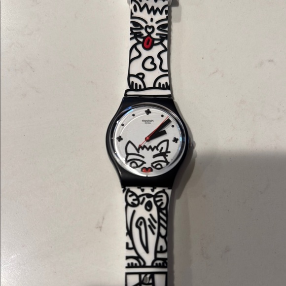 Swatch Black and White Graphic Wristband - Picture 5 of 5